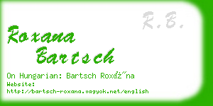 roxana bartsch business card